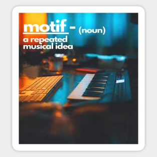 Define Motif Music Design Sticker